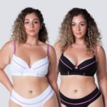 Kit 2 Conjuntos de Lingerie Com Bojo-Preto e Branco