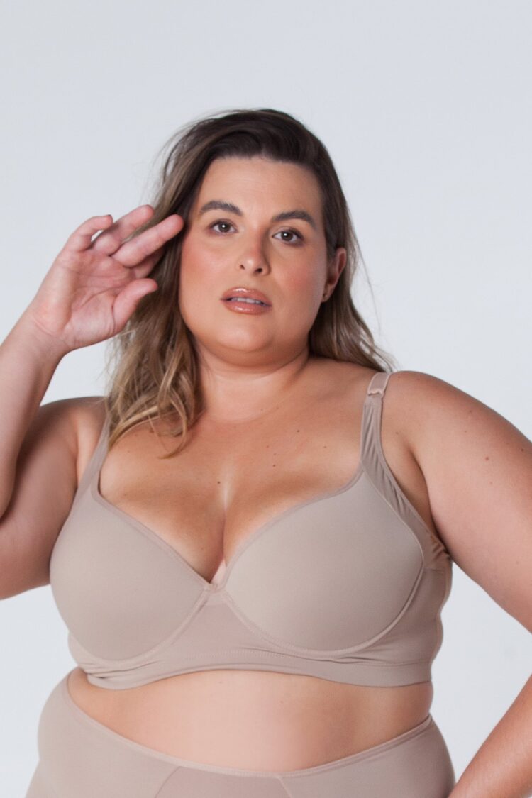 Sutiã Plus Size Com Reforço Na Lateral do Bojo-Chocolate