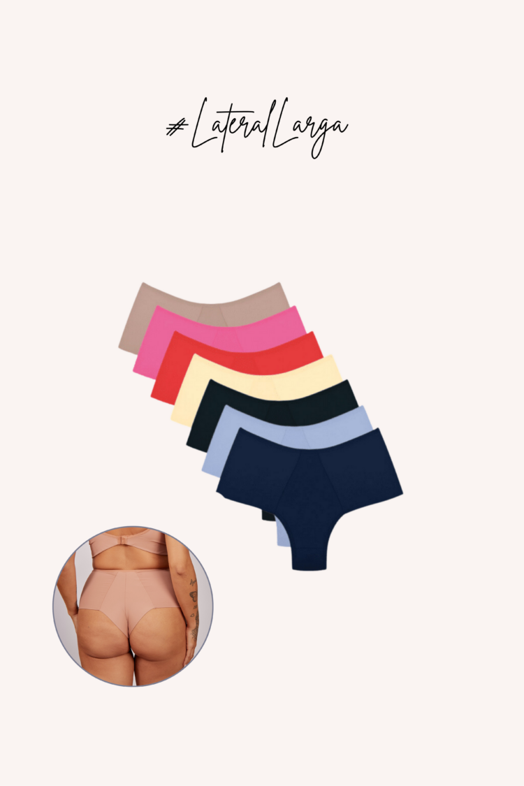 Kit Calcinhas Fio Duplo Cintura Alta