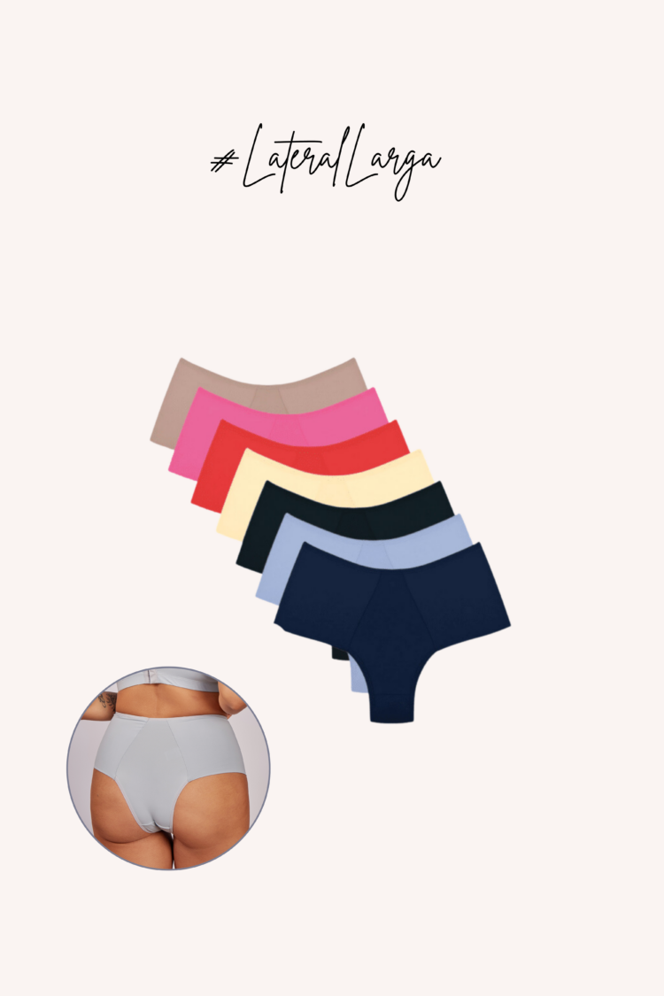 Kit Calcinhas Tradicionais Cintura Alta