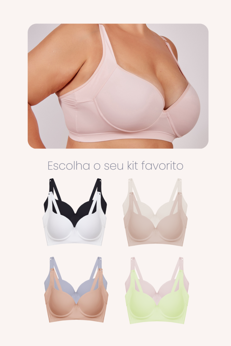 Kit Sutiã Com Reforço Na Lateral