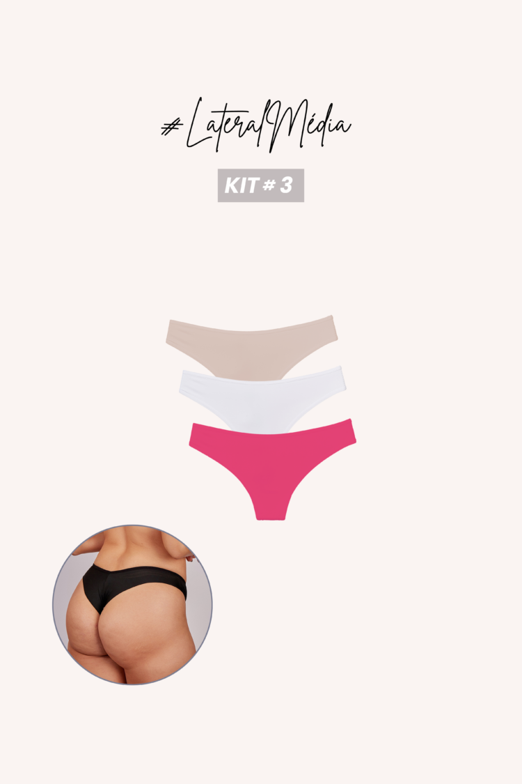 Kit 3 Calcinhas Fio Duplo Comfort