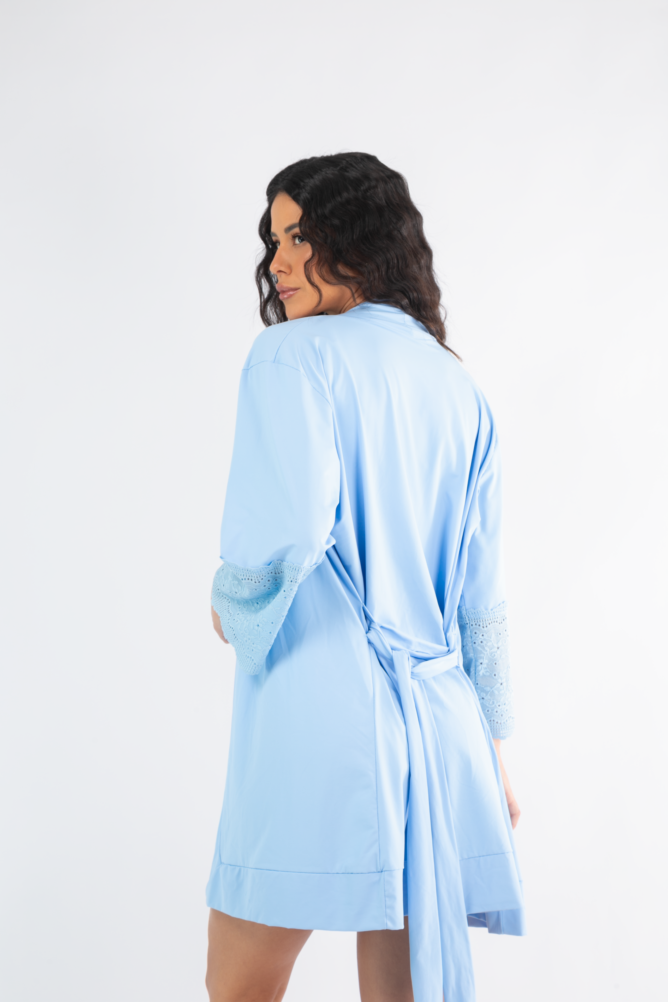 Robe com Mangas em Renda Lese - Imagem 3